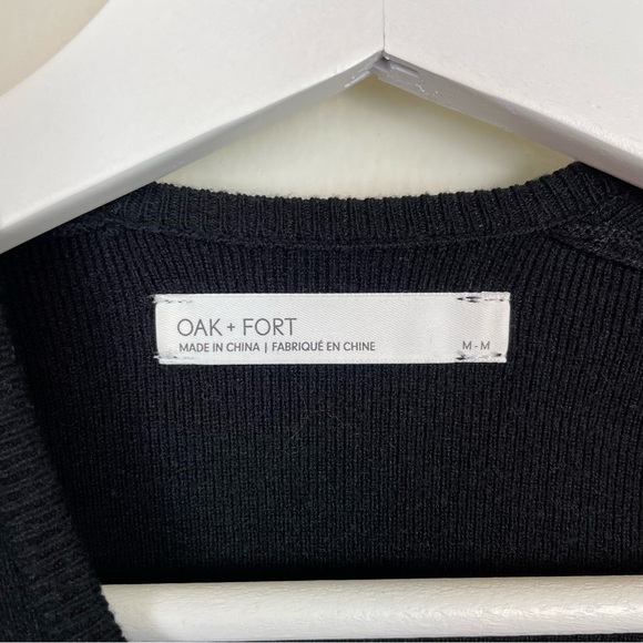 Oak + Fort Asymmetric V-Neck Sweater Size Medium - Picture 3 of 5